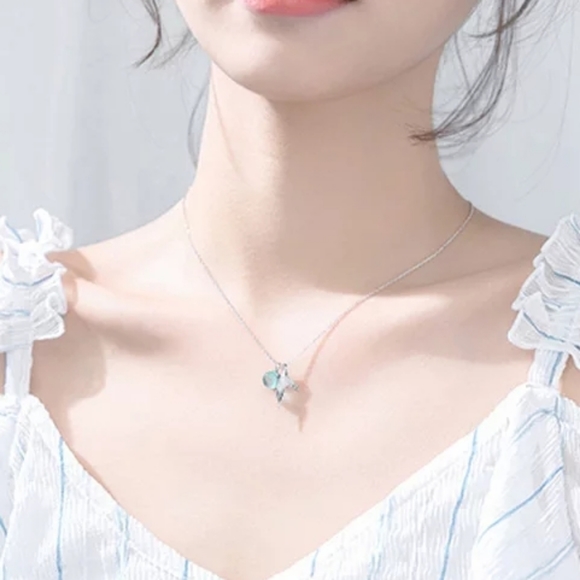 Sterling Silver S925 Mermaid Tail Necklace - Picture 4 of 13
